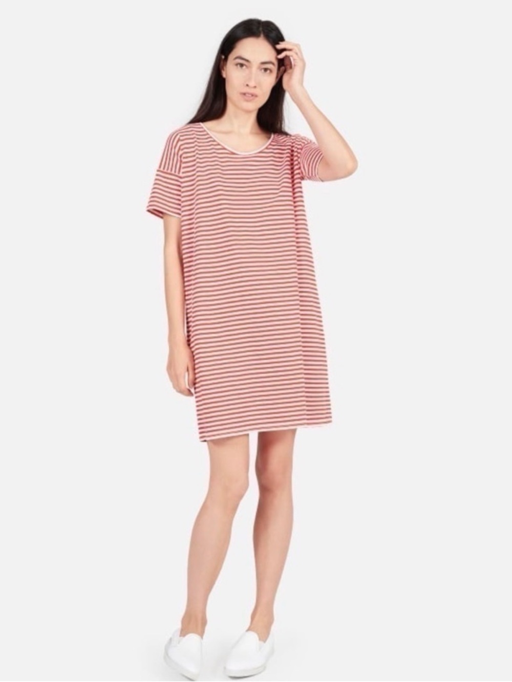 Everlane The Cotton Striped Oversized Tee Dress
